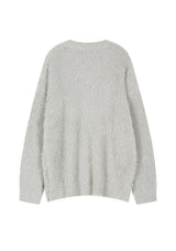 Soft Fur V-neck Knit Top (BEIGE)
