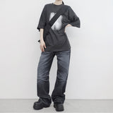 (Unisex) K ボクシーTシャツ