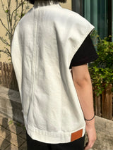 LOOSE FIT WHITE DENIM VEST code 21011