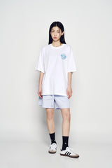 25SS STRIPE SET-UP LOOSE FIT SHORT PANTS BLUE