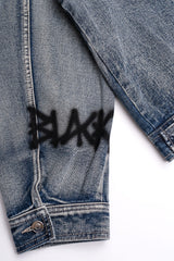 BBD Graffiti Metal Logo Denim Jacket (Smoke Blue)