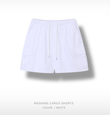 Liu Washing Cargo Banding Shorts
