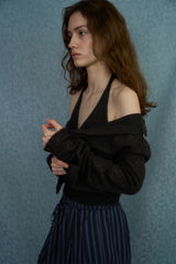 Spring soft cardigan set_black