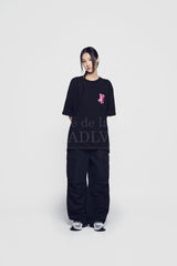 24FW HOSHI X ADLV タイガーフィギュア 半袖Tシャツ ブラック
