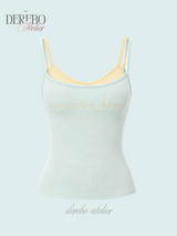 Mint lemon layered sleeveless t-shirt
