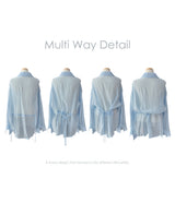 Back Note Back Strap Oversized Long Sleeve Shirt