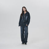 BINDING POINT DENIM JACKET
 - BLACK