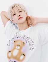 24FW BLUR SKETCH BEAR SHORT SLEEVE T-SHIRT BLACK
