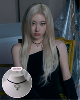 [ITZY Chaeryeong Necklace] レインディールチョーカーネックレス - Silver Color