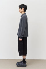 ソフト ワッフルド カラー トップ