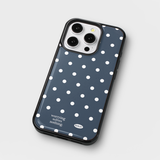ホリデーエポキシバンパーケース (navy mini dot)