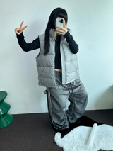 B-CASIC FIT PADDINF VEST💚🩶🖤🤍🤎6COLOR