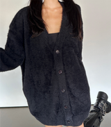 5-BUTTON ANGORA OVERSIZED LOOSE CARDIGAN 🖤 UNIQUE WINTER TOP ZIP-UP