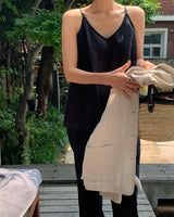 linen sleeveless (black)