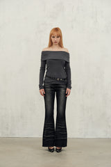 cross boots cut (black)