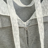 Leni Lace Scarf Layered Tee