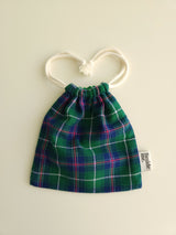 Check string pouch - navy M