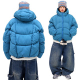 Oversized Welon-Slit Hooded Puffer Jacket
