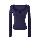 [1+1] Leonie Henley Slim T-Shirt