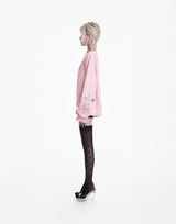 [2ND] CROSS SHOULDER SWEATSHIRT(PINK)