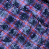 smoke wash check shirt_purple