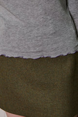 Frill Basic Turtleneck [Gray]