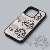 angel cat  epoxy bumper case (light silver)
