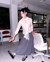 (2color) Embossed Ditsy Flower Bracelet Shirt