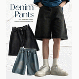Nerden washed denim shorts