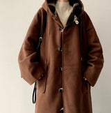 Rutte Corduroy Side Pin Tuck Slit Banding Wide Pants