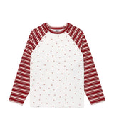 STRIPED STAR RAGLAN LS TEE WHITE(CV2GSFT550A)