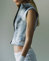 HAISO "CONCRETE" LEATHER SLEEVELESS ZIP VEST (1OF1 UNRELEASED)