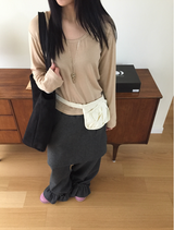フェナルーズフィットウールUネック長袖Tシャツ（3c）