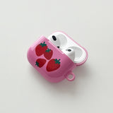 strawberry glossy airpods case(pink)