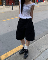 Vintage cargo bermuda pants