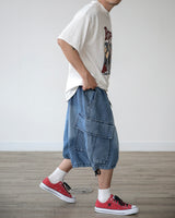 ADU CARGO BERMUDA DENIM PANTS