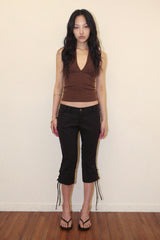 Laceup Capri Pants