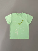 ヘビーコットン ソウル グラフィック Tシャツ(Tenta Tumble & Bio Washed)2サイズ - ライムミント