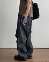 Bandana Tie Denim Pants