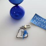 Ghost and cat keyring