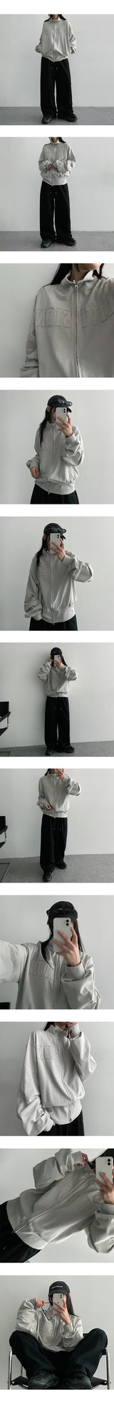 [High quality!] Karen track patch high neck zip-up (3 colors)