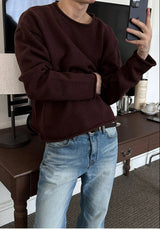 [CROP ITEM] Lams wool crop knit(4color)