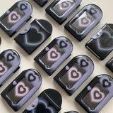 plumpily heart collect book / black&purple