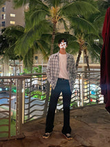 ASCLO College Linen Check Shirt (2color)