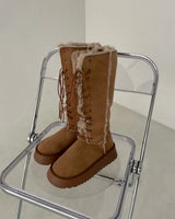 NORDIC FUR LACE-UP BOOTS