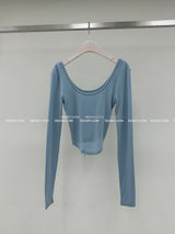 corset ribbon double-sided T-shirt