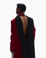 DKILLUMINATE FITTED LONG WOOL COAT