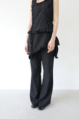RUFFLE LAYERED PANTS (BLACK)