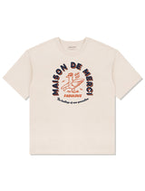 UNISEX オーバーフィットサーフブーブエンボスロゴショートスリーブT　クリーム (FCE2TS405M)