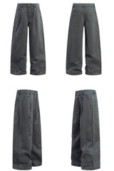 Washed Straight Work Pants